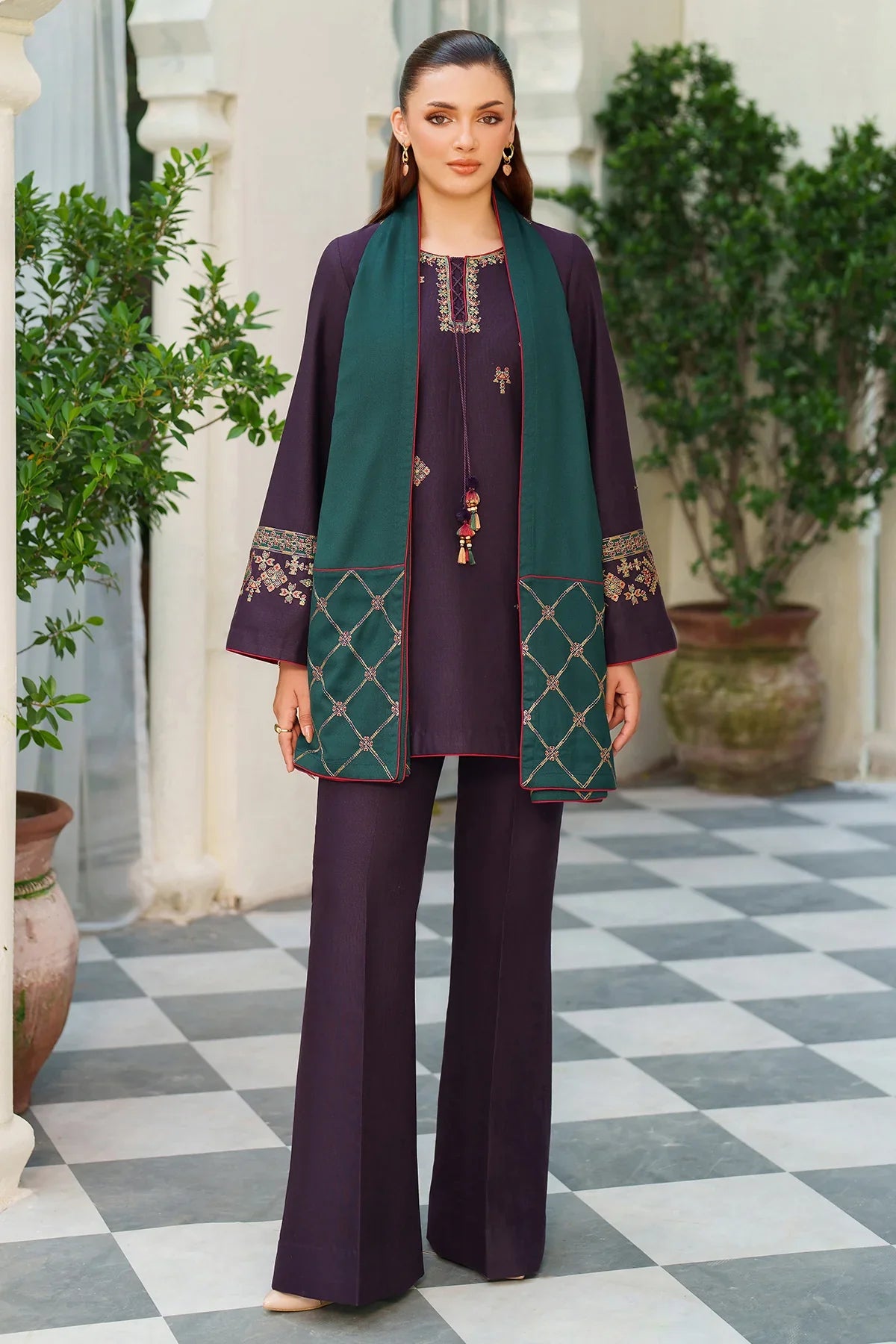 Zareen 2 Piece Embroided Suit Premium Winter Stuff