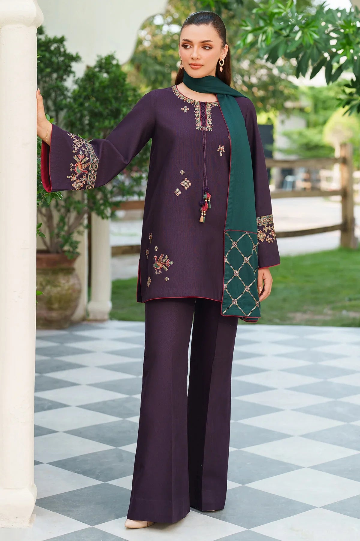 Zareen 2 Piece Embroided Suit Premium Winter Stuff