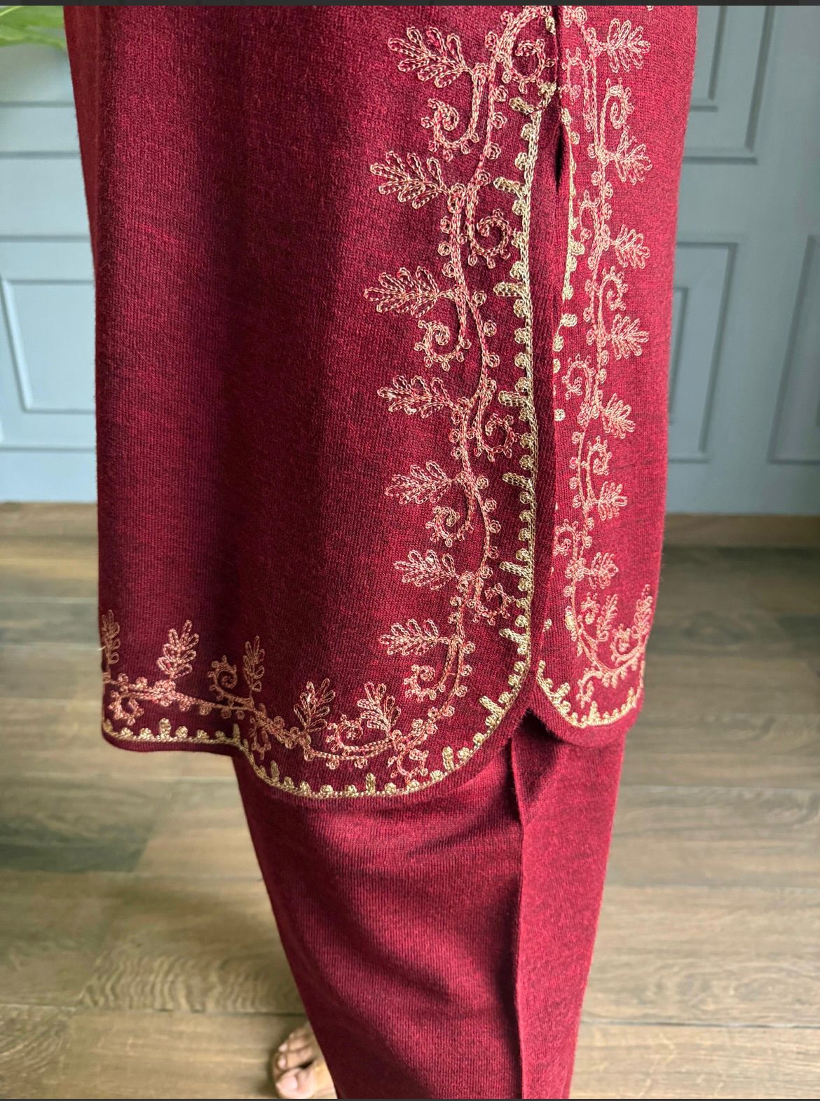 Zeenat -2 Piece With Side Pockets Embroided Premium Winter Fabric